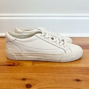 Madewell Sneakers Womens 7.5 White Leather Sidewalk Low Top Casual Lace Up